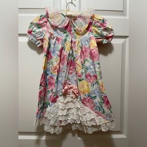 Vintage Girl's Dress Playclothes Size 5 100% Cotton